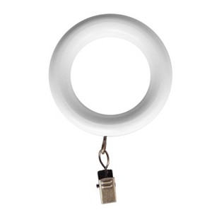 1-3/8 in. dia. wood rod pole Lumi Home Furnishings Mix and Match Wood Rings 7ct White - 1 of 4