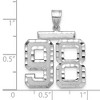 Black Bow Jewelry 14k White Gold, Varsity Collection, Large D/C Pendant, Number 98 - 2 of 3