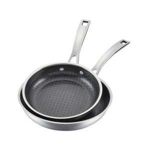 Cuisinart 2pc (8" and 10") FusionPlus Stainless Steel Skillet Set - 1 of 4
