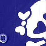 clip art skull royal blue