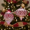 Christmas Glass Ornament (Set 6) 4 Inch Height Holiday Tree Decoration by Melrose - 2 of 3