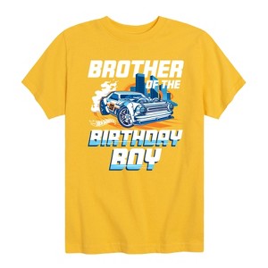 Boys' - Hot Wheels - Brother Of Birthday Boy Short Sleeve Graphic T-Shirt - 1 of 3