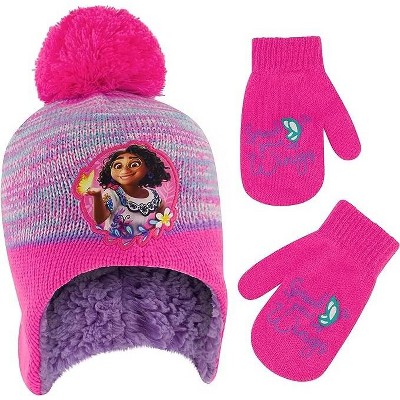 Disney Encanto Girl’s Winter Hat And Mittens Or Gloves Set, Ages 2-4 ...