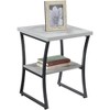 HomeStock Belmont Contemporary End Table with Powder Coated Metal Frame, Sturdy Bottom Shelf and Stylish Minimalist Modern Look - 2 of 4