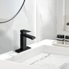 PROOX Single-Handle Single Hole Bathroom Faucet with Deck Plate and Drain Assembly - 2 of 4