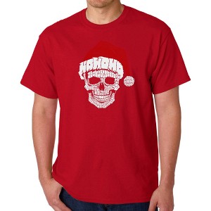 LA Pop Art Santa Skull - Men's Word Art T-Shirt - 1 of 4