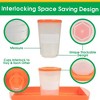 Baby Food Storage Containers w Interlocking Lids, 6 Pk- 4oz Reusable Leakproof Plastic Jars w Tray- Freezer, Microwave & Dishwasher Safe-BPA/PVC Free - 4 of 4