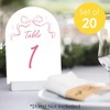 Big Dot of Happiness Pink Bow Table Numbers, Tying The Knot Bachelorette Decor, Coquette Centerpieces, Double-Sided 5 x 7 inches Table Numbers - 1-20 - 2 of 4