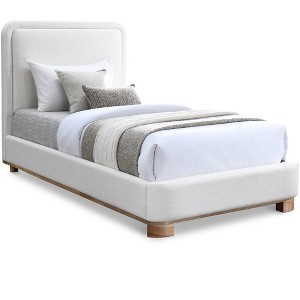 Meridian Furniture,Nolita Linen Textured Fabric Bed - 1 of 4