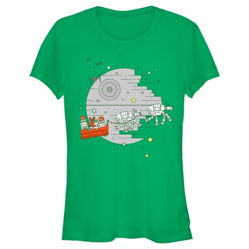 Juniors Womens Star Wars Christmas Death Star Scene T shirt Target