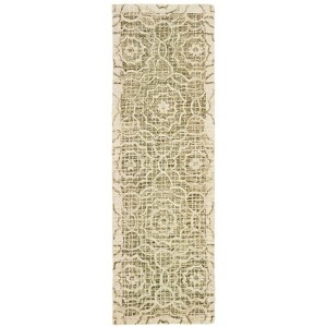 Oriental Weavers Tallavera 55606 Green/ Ivory Indoor Area Rug - 2'6" x 8' - 1 of 3