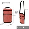 OPUX 2 Bottle Wine Carrier Tote, Insulated Leakproof Cooler Bag, Portable Case Travel Picnic BYOB Beach Christmas Gift - 2 of 4