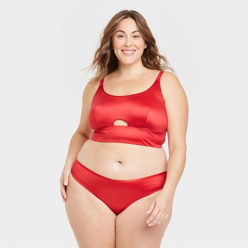 Women s Satin Cheeky Underwear Auden Red Xxl Target