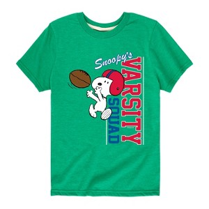 Boys' - Peanuts - Snoopy's Varsity Squad Short Sleeve Graphic T-Shirt - 1 of 4