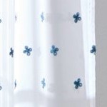 blue floral eyelet