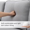 NicBex 104" Cloud Couch with Storage Pockets,Modern Minimalist Sleeper Sofa,Linen Sofa with 4 Pillows,Sofas for Living Room,Bedroom&Office - 4 of 4