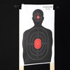Maplefield 50 Pack Shooting Target, Targets for Pistol Shooting Targets for the Range, Practice, 14 x 22 In Silhouette with Red Bullseye - 3 of 4