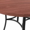 VECELO 36" Round Dining Table for 4, Faux Marble Bar Table Top with Metal Legs for Kitchen, Small Spaces - 4 of 4