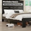 CAVINAS Industrial Metal Platform Bed Frame, Heavy-Duty Metal Full Size Bed Frame with Headboard, No Box Spring Needed, Large Under Bed Storage - 4 of 4