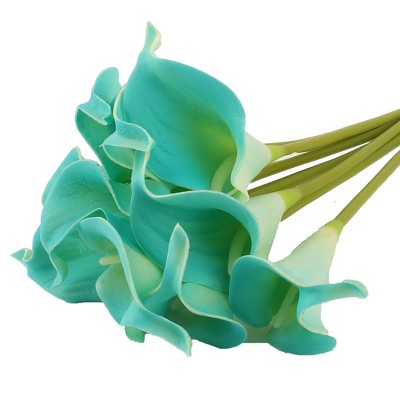 Unique Bargains Household Room Ornament Elegant Wedding Calla Lily Artificial Flowers Bouquet 10 Pcs