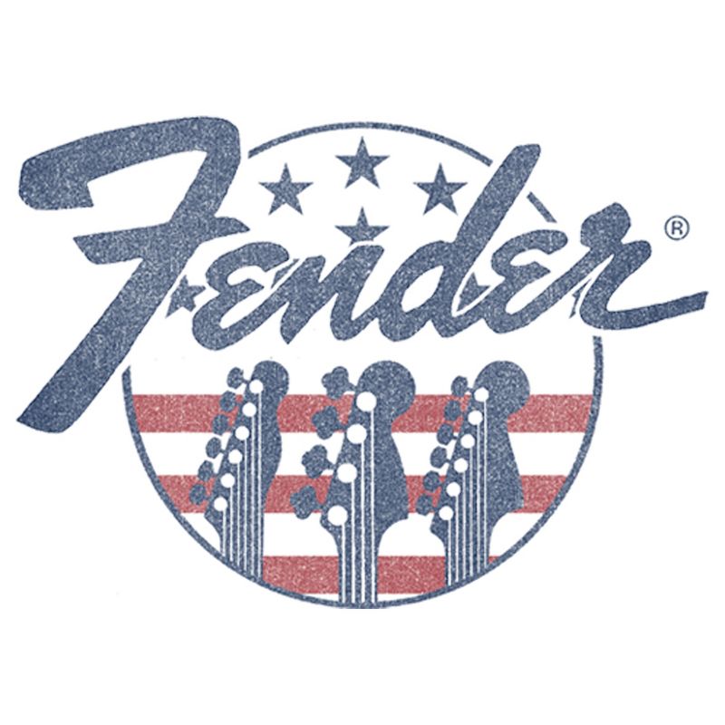 Girl's Fender Stars and Stripes Logo T-Shirt, 2 of 5