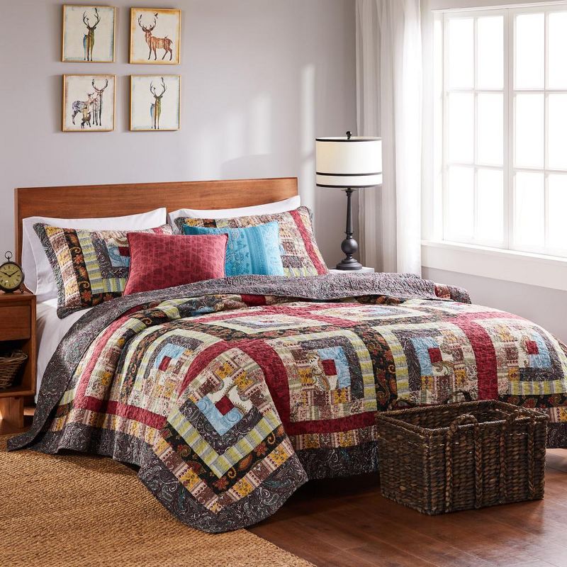 Colorado Lodge Quilt Set 5-Piece Multicolor by Greenland Home Fashions, 3 of 6