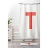 Deny Designs April Lane Art Block Monogram Shower Curtain - 3 of 3