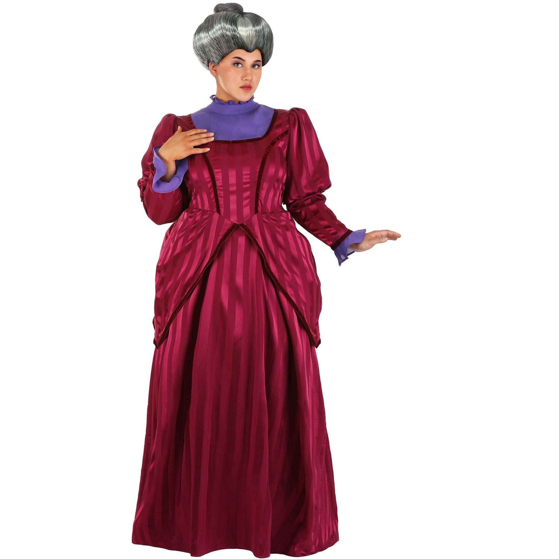 HalloweenCostumes.com 1X Women Plus Size Disney Cinderella Lady Tremaine Costume for Women | Plus Size Disney Costumes, Red/Purple