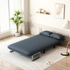 39″ Convertible Chair Bed, Tri-Fold Sofa Bed with Adjustable Backrest & Pillow, with Sturdy Iron Frame for Home & Office, Comfortable Sleeper Chair - 2 of 4
