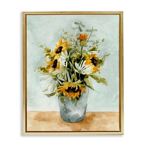 Stupell Industries Sunflower Blossom Watercolor Detail, 25" x 31" - 1 of 4