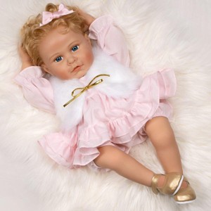 Paradise Galleries Reborn Toddler Girl Doll Lovey, 20 inch with Medium Skin Tone, Light Blonde Hair and Blue Eyes, Made in SoftTouch Vinyl - 1 of 4