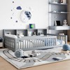 CAVINAS Twin XL Size Wooden Bed Frame with Storage Cabinets & USB Ports,Modern Floor Bed for Kids Room,Playroom - 2 of 4