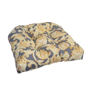Blazing Needles, 19-inch U-Shaped Spun Polyester Outdoor Tufted Dining Chair Cushion - 1 of 2
