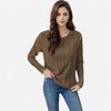 Anna-Kaci Women's Textured Long Sleeve Knit Top with Crew Neckline - 4 of 4