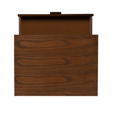 Reid Walnut Ash Veneer Mid-Century Modern 1-Drawer Nightstand