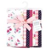 Hudson Baby Infant Girl Cotton Flannel Burp Cloths, Butterfly Floral 7-Pack, One Size - 2 of 4
