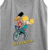 Women's - Hey Arnold! - Arnold and Gerald on Bike Graphic Racerback Tank - 2 of 4