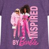 Girls' - Barbie - Inspired Fitted Short Sleeve Graphic T-Shirt - 2 of 4