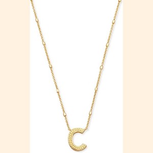 Letter A-Z Pendant Necklace for Women, 14K Gold Plated Fashion Jewelry - 1 of 4