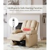 Recliner Chair with Heat and Massage - 360° Swivel&Faux Leather Rocking Chair with Cup Holder for Living Rooms, Bedrooms - 3 of 4