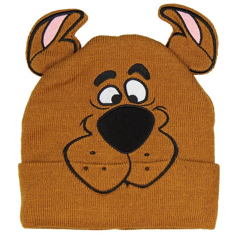 Scooby Doo Costume Hat Beanie Embroidered Scooby Original Cartoon Network  Face Brown : Target