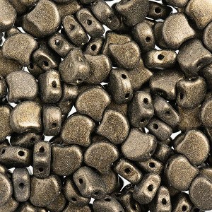 John Bead Matubo 50g Czech Glass 7.5mm Jet/ Metallic Suede Dark Green #23980-79082 Gingko Leaf Beads for DIY Jewelry Necklace Bracelets Making - 1 of 2