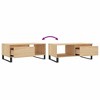 Clihome Industrial Oak Coffee Table with 2 Storage Compartments & Matte Finish，Design for Modern Living Room Organization - 4 of 4