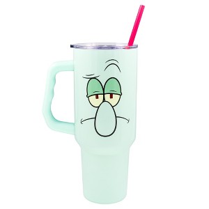 Silver Buffalo Nickelodeon SpongeBob SquarePants Squidward 40-Ounce Stainless Steel Tumbler - 1 of 4