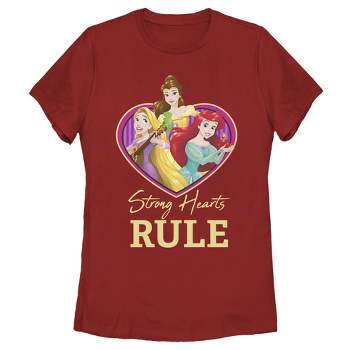 Women's Disney Princess Valentine Strong Hearts T-Shirt