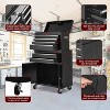 8-Drawer Rolling Tool Chest, Detachable Top, 2-in-1 Heavy Duty Lockable Tool Storage Cabinet Organizer for Garage, Workshop & Warehouse, Black - 4 of 4