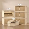 LunaLulinlk 5-Shelf Side-Wide Folding Storage Cabinet with Magnetic Door and Wheels - 2 of 4