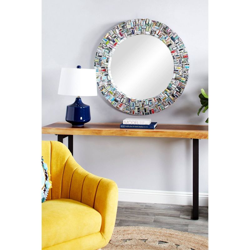 Glass Handmade Recycled Magazine Frame Wall Mirror - Olivia &#38; May, 2 of 9