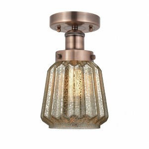 Chatham - 1 Light Semi-Flush Mount In Industrial Style-8.25 Inches Tall and 6.5 Inches Wide - 1 of 1