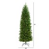6.5ft Nearly Natural Pre-Lit LED Mountain Pine Artificial Christmas Tree Clear Lights: Slim, Indoor, Easy Setup - 2 of 4